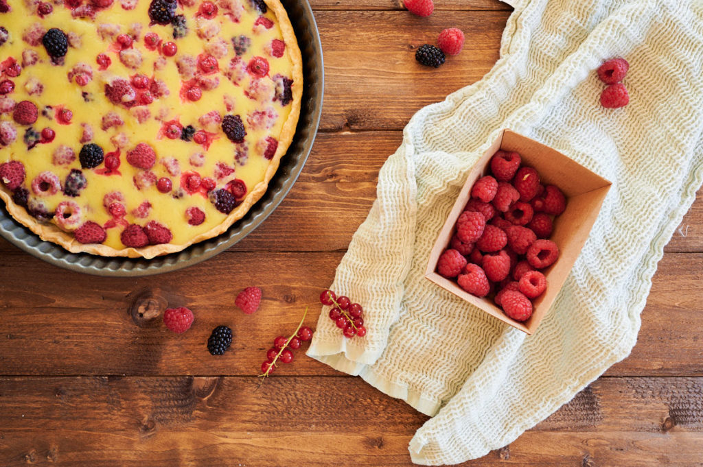 Flan pâtissier aux fruits rouges Mise Au Point Gourmande