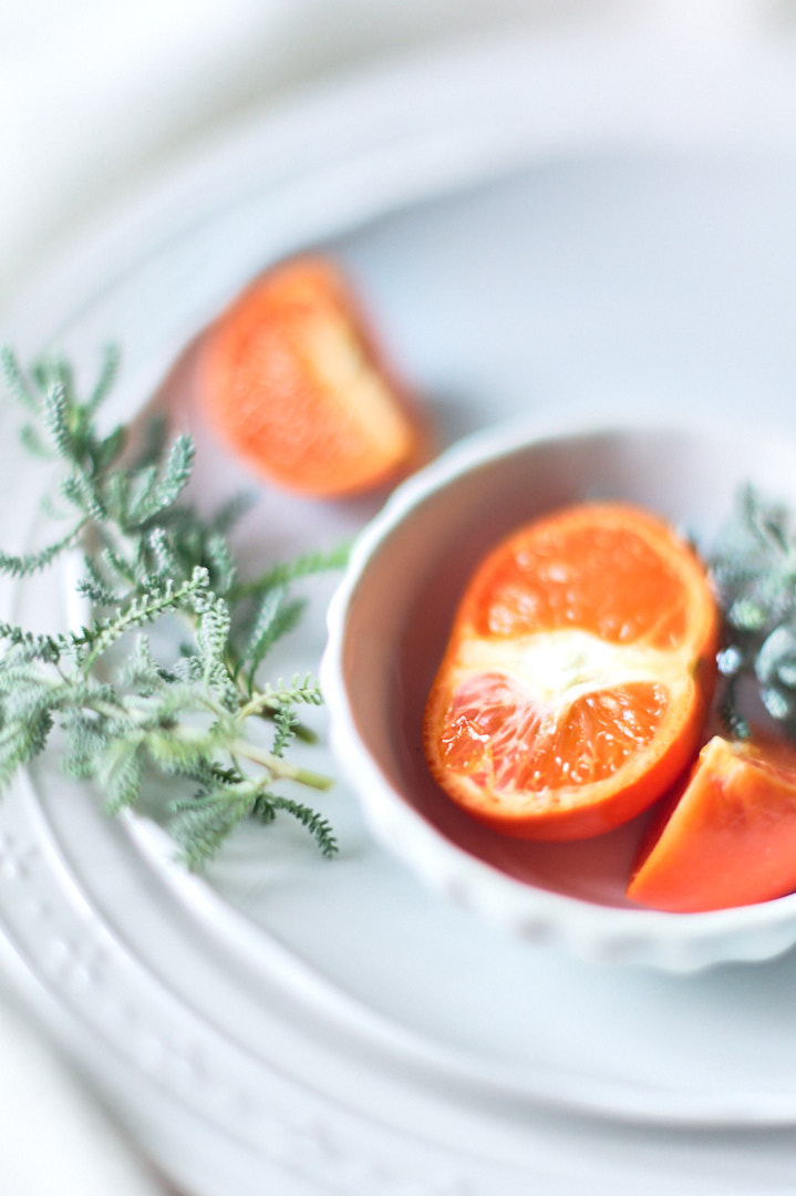 Dessert simple avec des mandarines